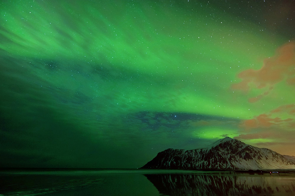 Aurora borealis auf den Lofoten