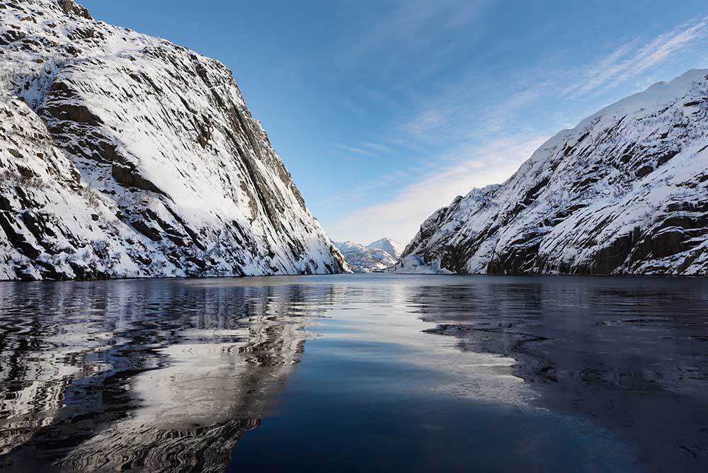 Trollfjord im Winter